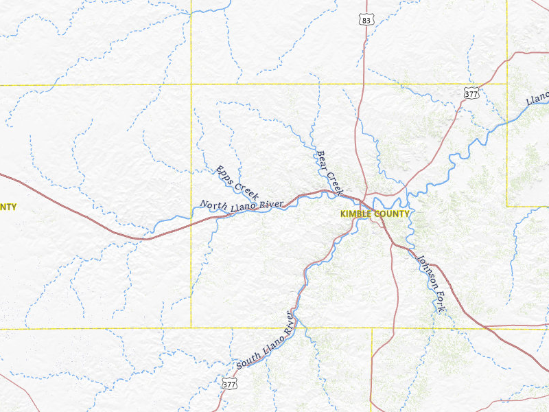 NEXRAD radar-signature map of the hail over Junction, TX