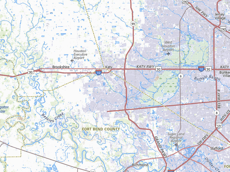 Radar-estimated hail-size map of the storm over Katy, TX on Jul 7, 2026