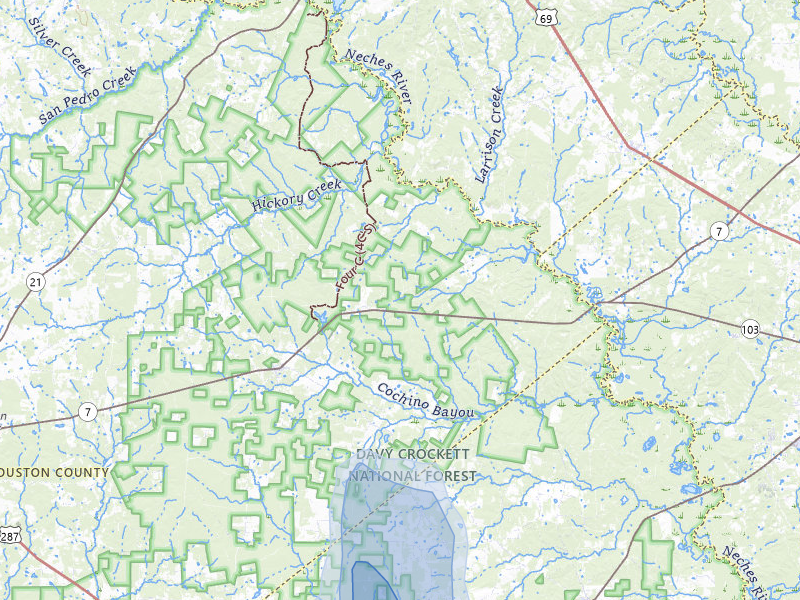 NEXRAD radar-signature map of the hail storm over Kennard, TX on Jul 5, 2026