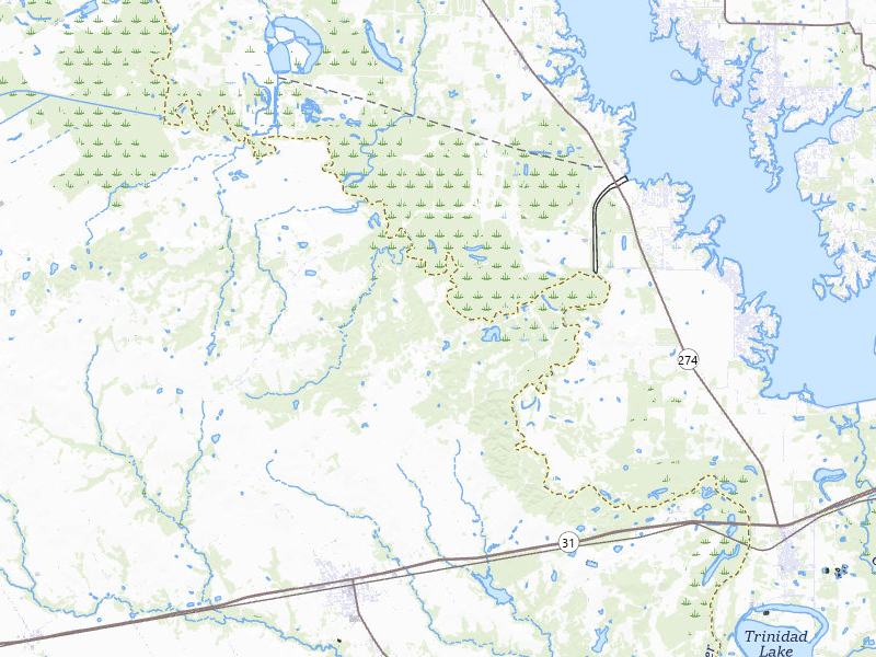 Radar-estimated hail-size map of the storm over Kerens, TX on May 25, 2026