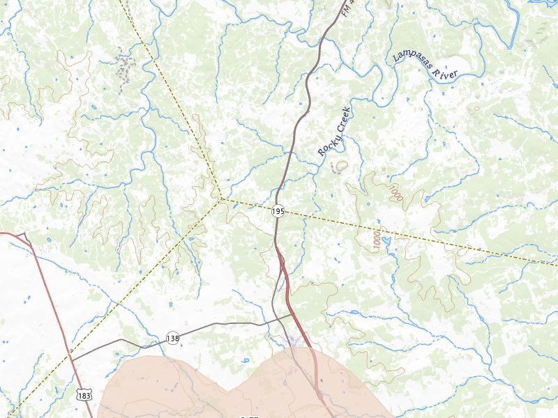 Radar-estimated hail-size map of the storm over Killeen, TX on May 26, 2026