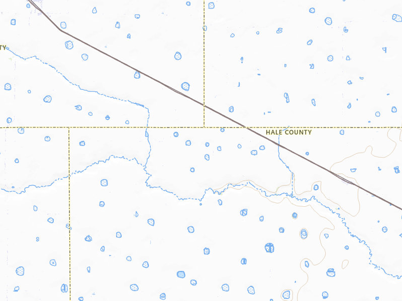 NEXRAD radar-signature map of the hail storm over Kress, TX on Jul 12, 2026