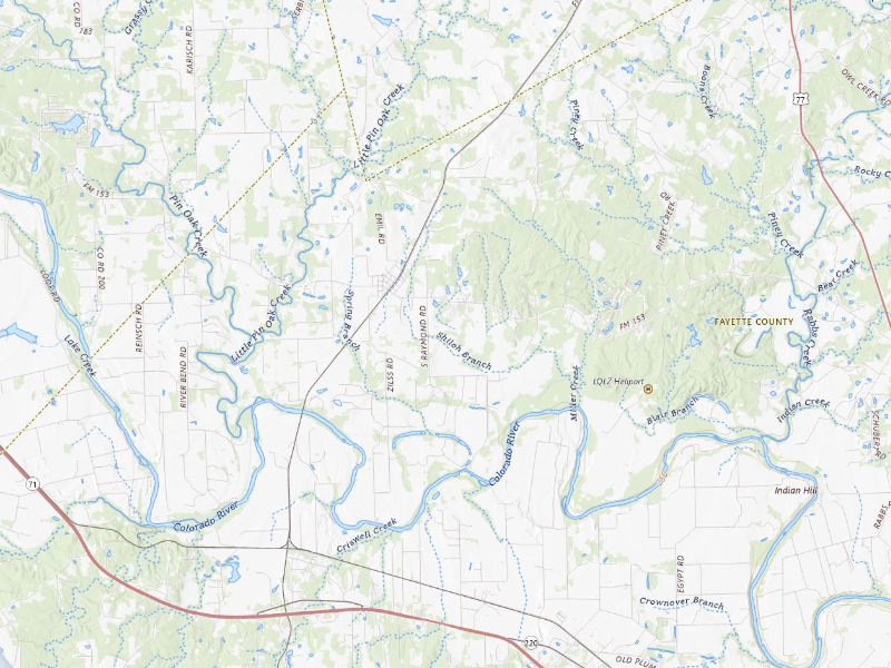 NEXRAD radar-signature map of the hail storm over La Grange, TX on Aug 28, 2026