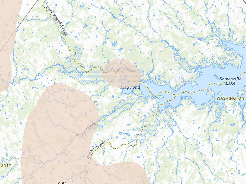 Radar-estimated hail-size map of the storm over Ledbetter, TX on May 19, 2026