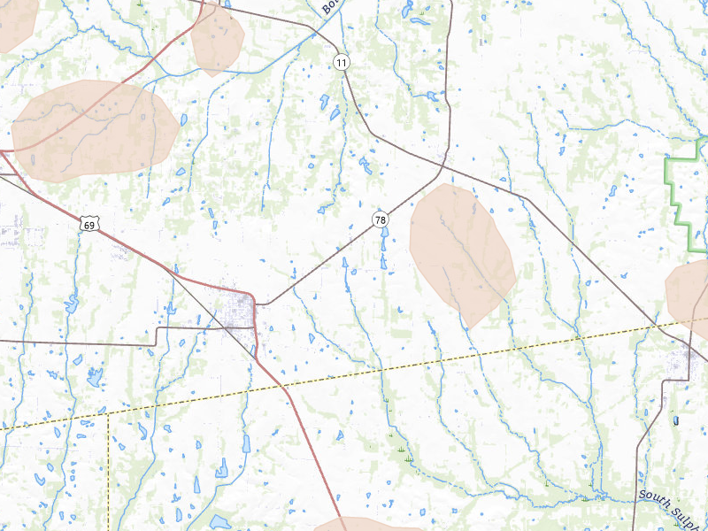 Radar-estimated hail-size map of the storm over Leonard, TX on Jun 19, 2026