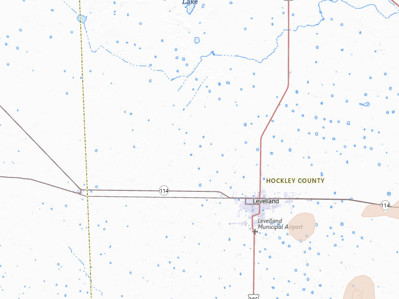 Radar-estimated hail-size map of the storm over Levelland, TX on May 31, 2026