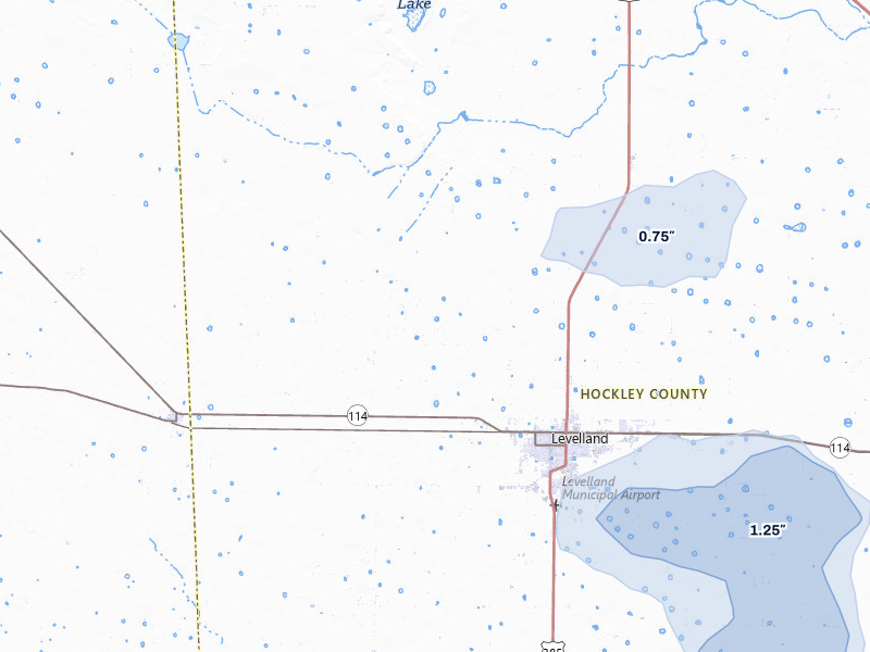 NEXRAD radar-signature map of the hail storm over Levelland, TX on May 31, 2026