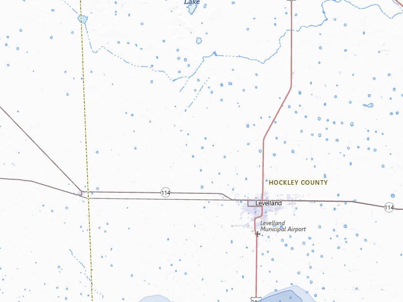 NEXRAD radar-signature map of the hail storm over Levelland, TX on Jun 8, 2026