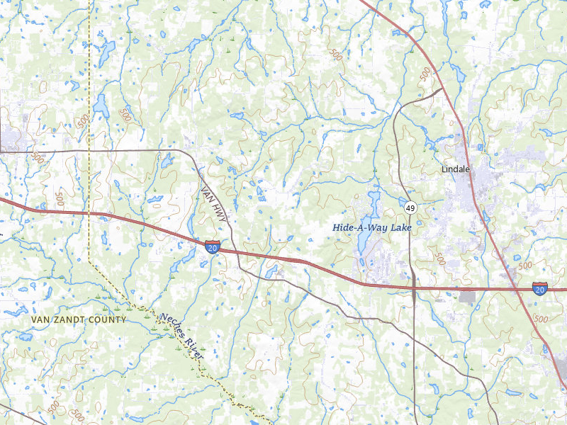 Radar-estimated hail-size map of the storm over Lindale, TX on Apr 24, 2026