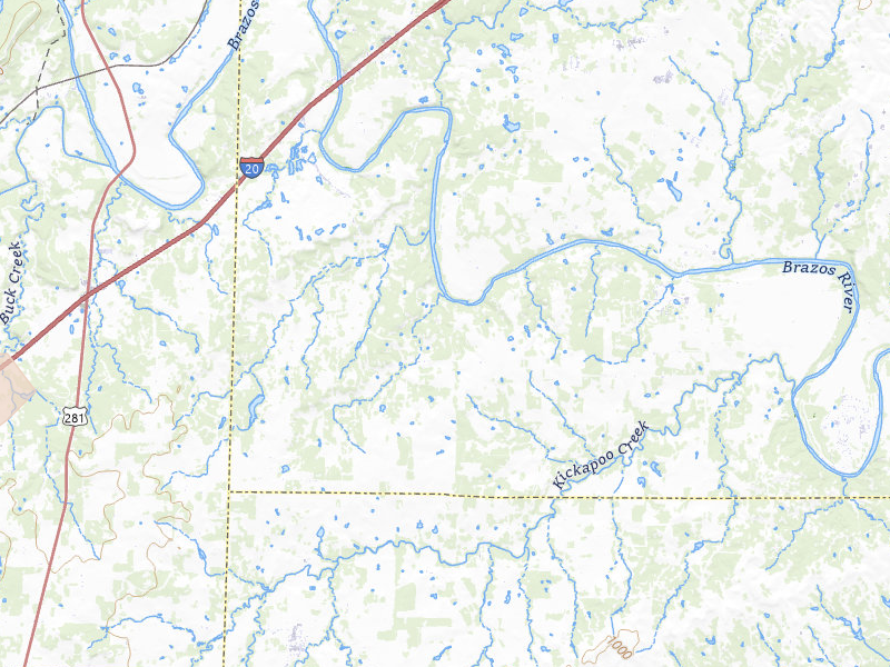 Radar-estimated hail-size map of the storm over Lipan, TX on May 24, 2026