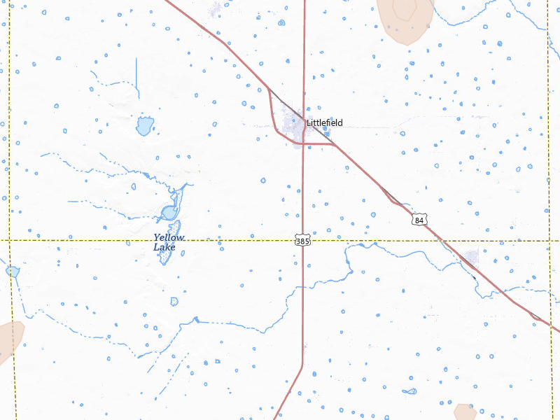 Radar-estimated hail-size map of the storm over Littlefield, TX on Jun 30, 2026