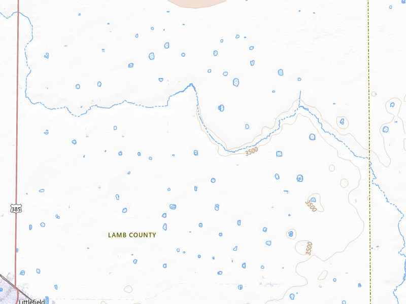 Radar-estimated hail-size map of the storm over Littlefield, TX on Jul 31, 2026