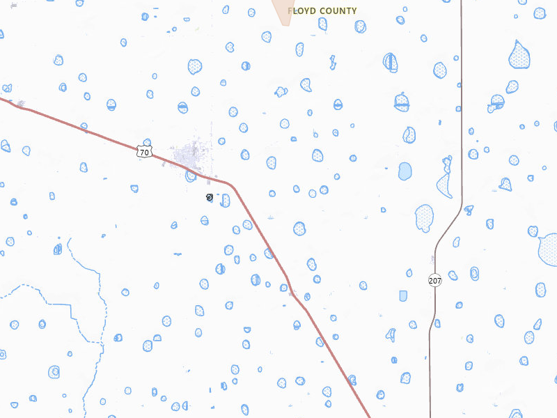Radar-estimated hail-size map of the storm over Lockney, TX on Apr 25, 2026