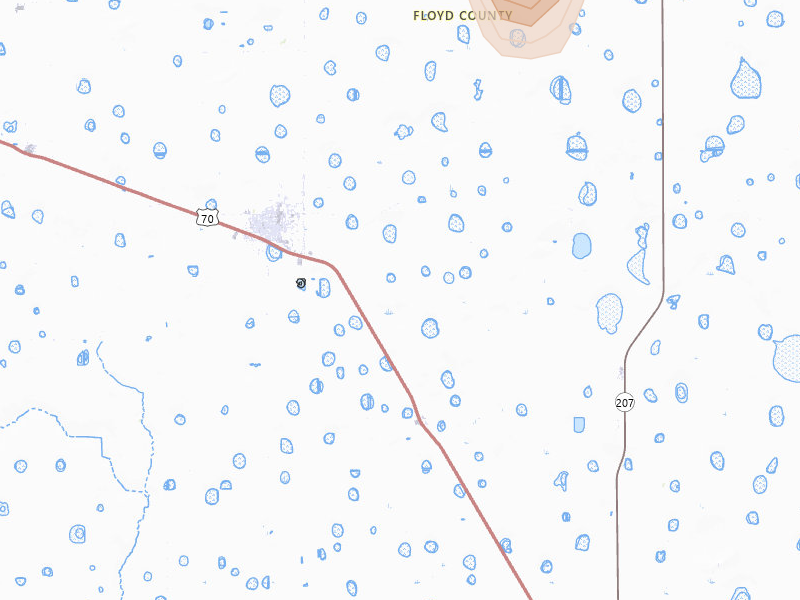 Radar-estimated hail-size map of the storm over Lockney, TX on Apr 26, 2026