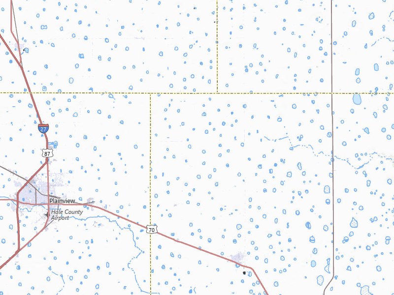 Radar-estimated hail-size map of the storm over Lockney, TX on May 10, 2026