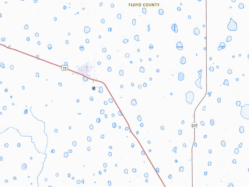 NEXRAD radar-signature map of the hail storm over Lockney, TX on May 10, 2026