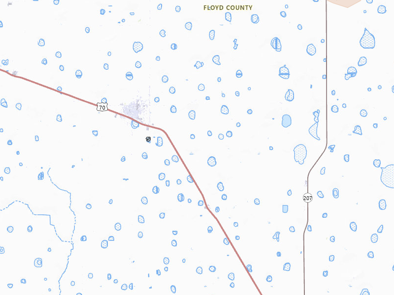 Radar-estimated hail-size map of the storm over Lockney, TX on May 23, 2026