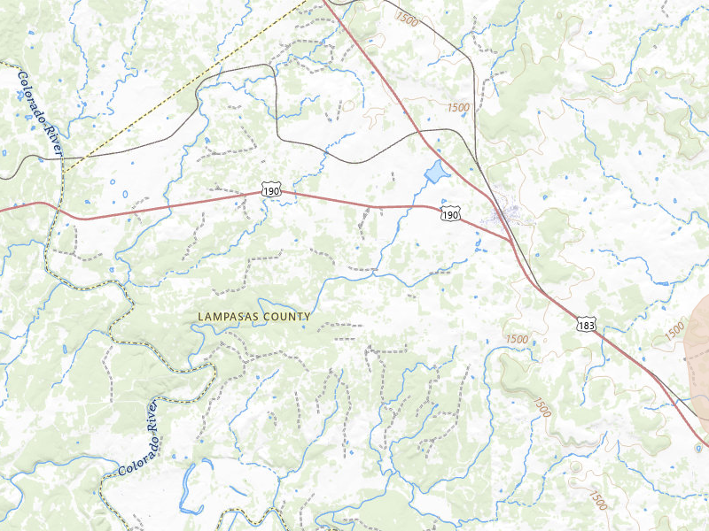 Radar-estimated hail-size map of the storm over Lometa, TX on Apr 12, 2026