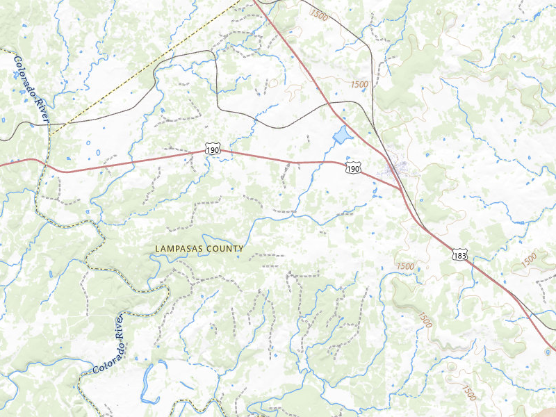 Radar-estimated hail-size map of the storm over Lometa, TX on Apr 18, 2026