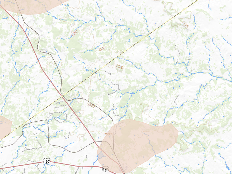 Radar-estimated hail-size map of the storm over Lometa, TX on May 10, 2026