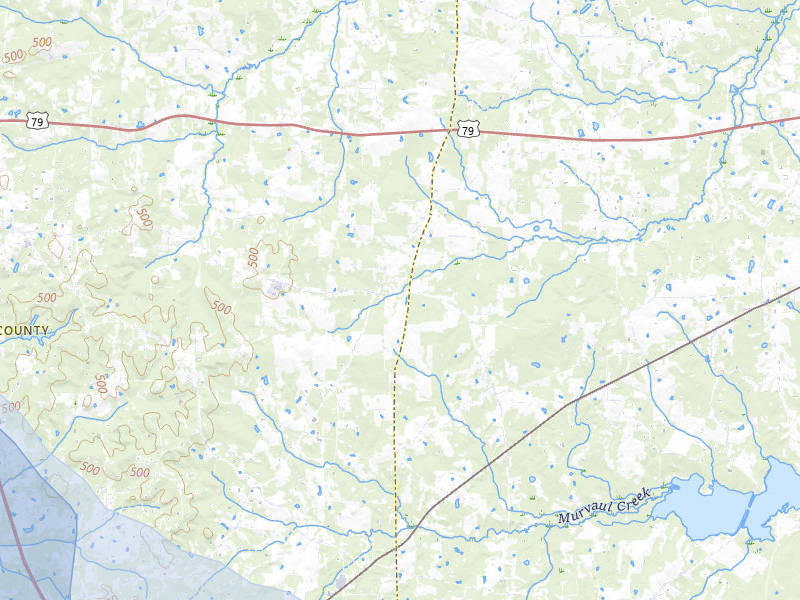 NEXRAD radar-signature map of the hail over Long Branch, TX