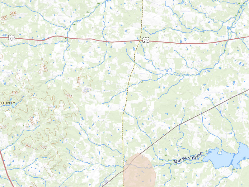 Radar-estimated hail-size map of the storm over Long Branch, TX on Jul 7, 2026