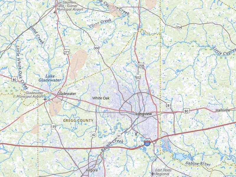 Radar-estimated hail-size map of the storm over Longview, TX on Mar 6, 2026