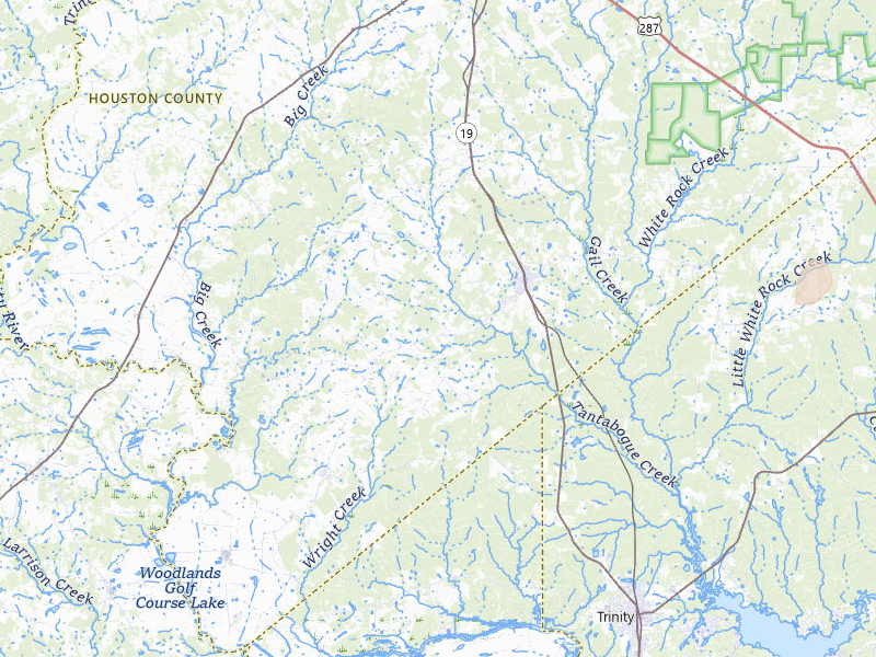 Radar-estimated hail-size map of the storm over Lovelady, TX on Mar 7, 2026