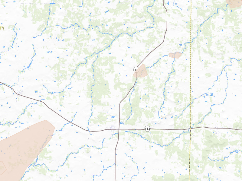 Radar-estimated hail-size map of the storm over Loving, TX