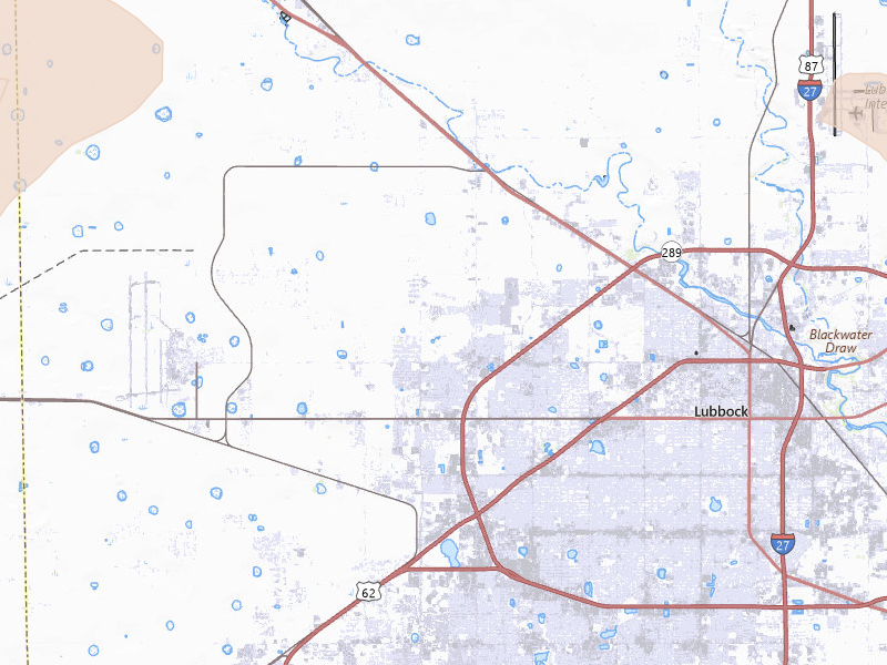 Radar-estimated hail-size map of the storm over Lubbock, TX on May 23, 2026