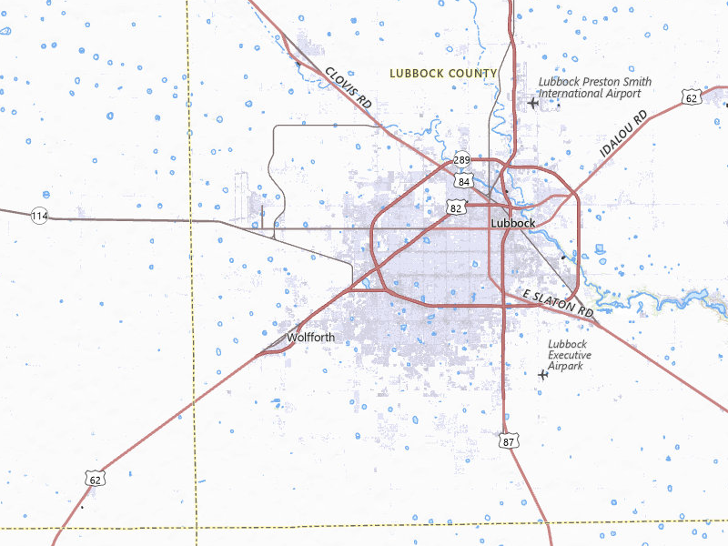 Radar-estimated hail-size map of the storm over Lubbock, TX on Jul 5, 2026