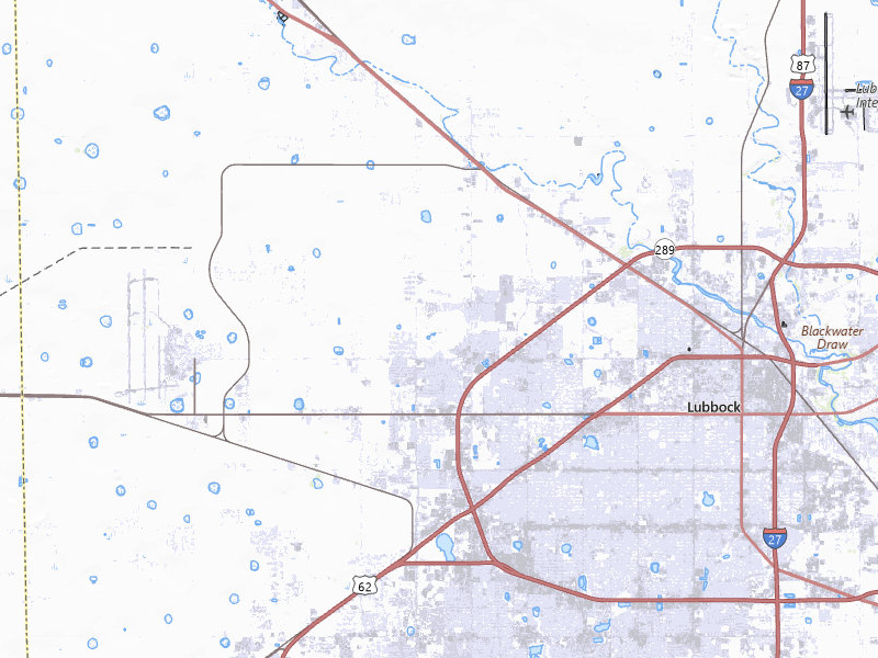 NEXRAD radar-signature map of the hail over Lubbock, TX