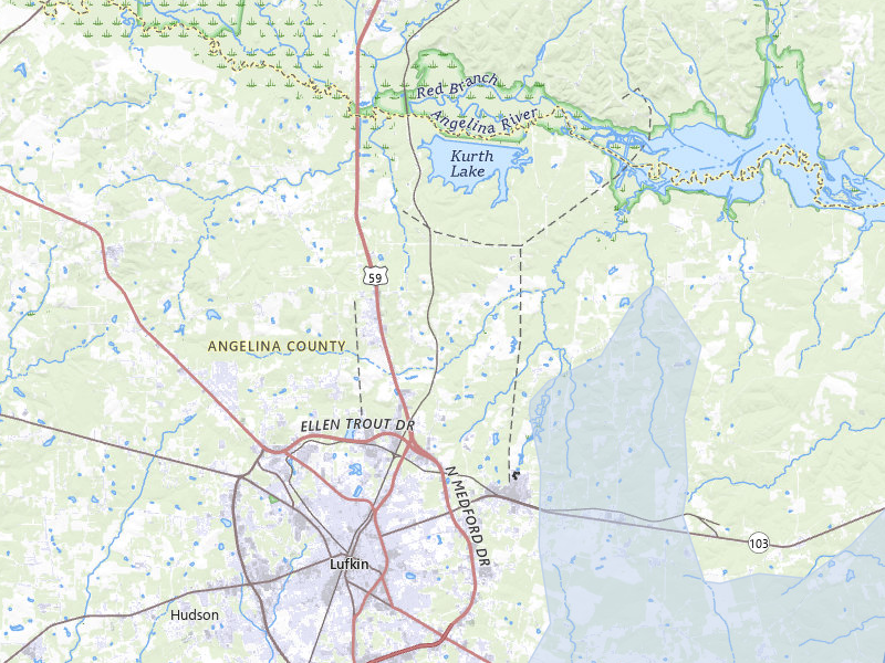 NEXRAD radar-signature map of the hail storm over Lufkin, TX on Jul 5, 2026
