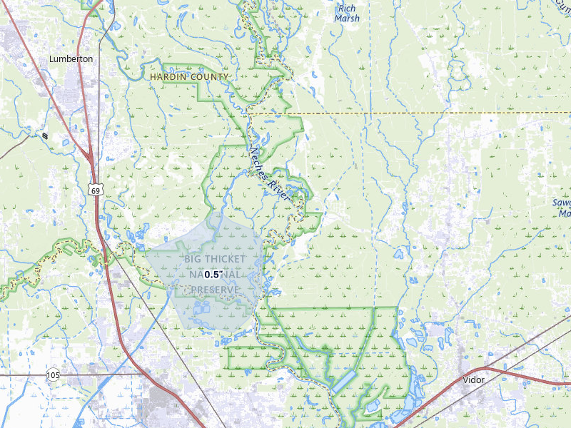 NEXRAD radar-signature map of the hail storm over Lumberton, TX on May 8, 2026