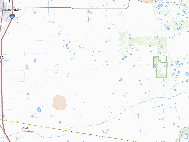 Radar-estimated hail-size map of the storm over Lyford, TX on Jun 24, 2026