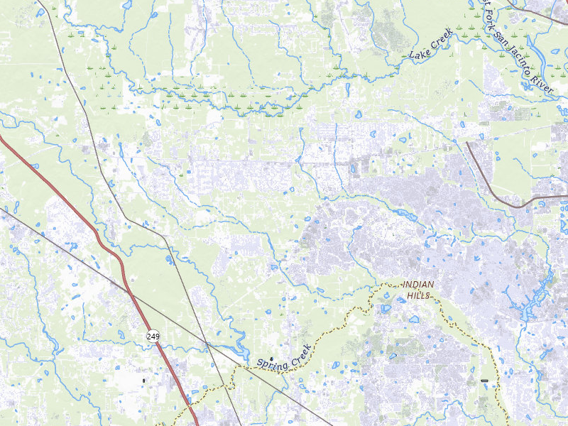 Radar-estimated hail-size map of the storm over Magnolia, TX on Jun 2, 2026