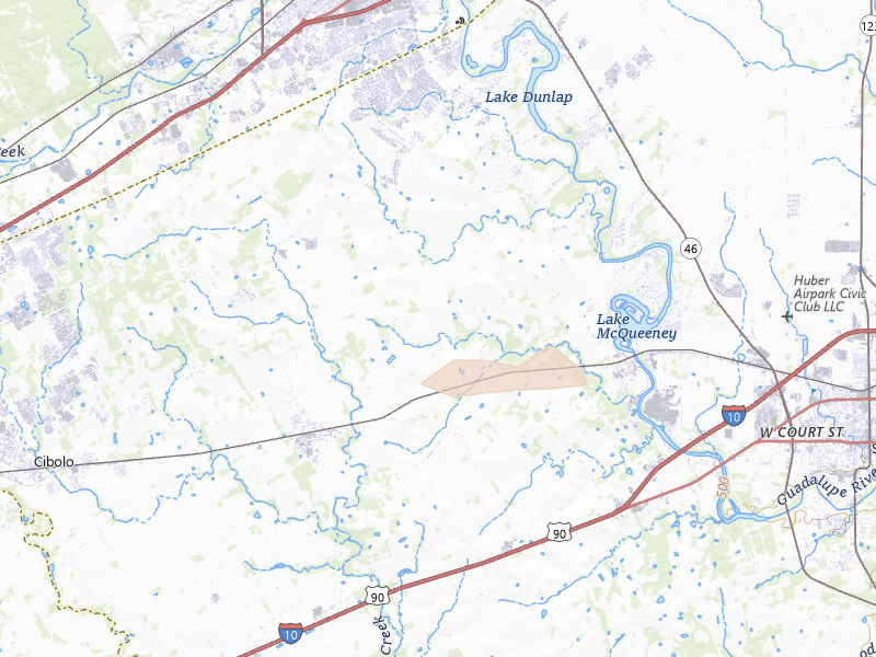 Radar-estimated hail-size map of the storm over Marion, TX on Apr 30, 2026