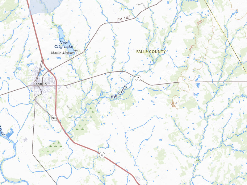 NEXRAD radar-signature map of the hail storm over Marlin, TX on Mar 4, 2026