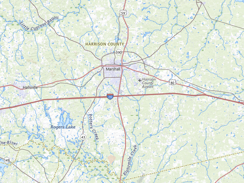 Radar-estimated hail-size map of the storm over Marshall, TX on Jun 3, 2026
