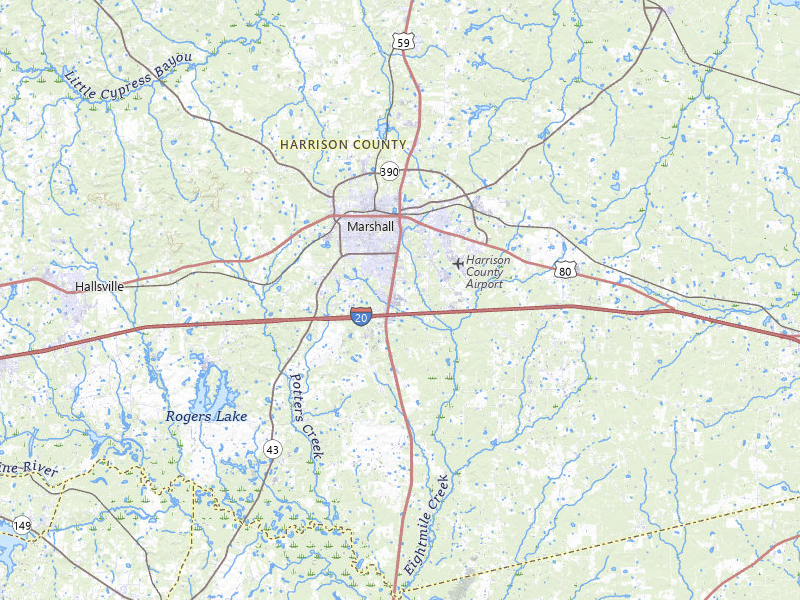 Radar-estimated hail-size map of the storm over Marshall, TX on Jul 7, 2026
