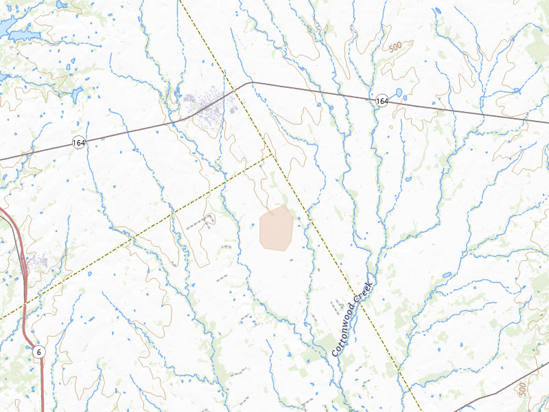 Radar-estimated hail-size map of the storm over Mart, TX on Apr 29, 2026