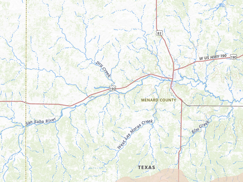 Radar-estimated hail-size map of the storm over Menard, TX on May 6, 2026