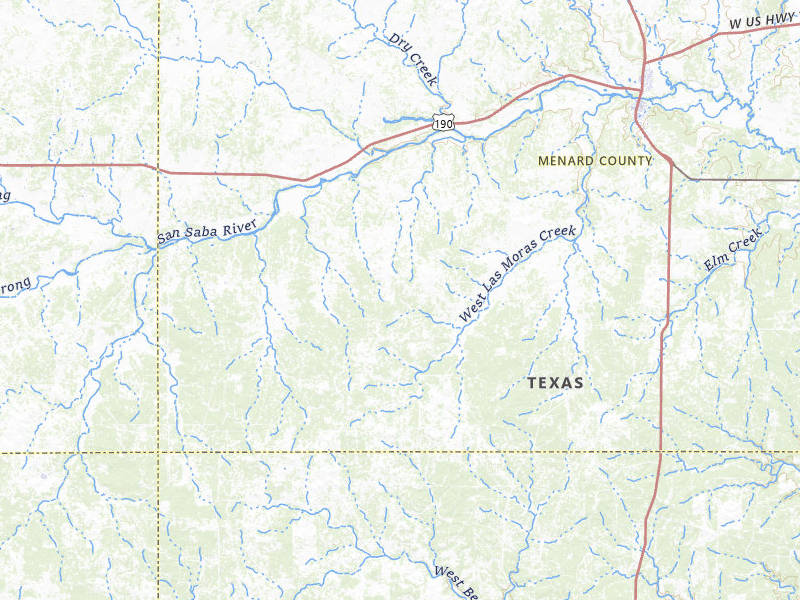 Radar-estimated hail-size map of the storm over Menard, TX on May 10, 2026