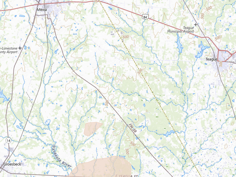 Radar-estimated hail-size map of the storm over Mexia, TX on Jun 19, 2026