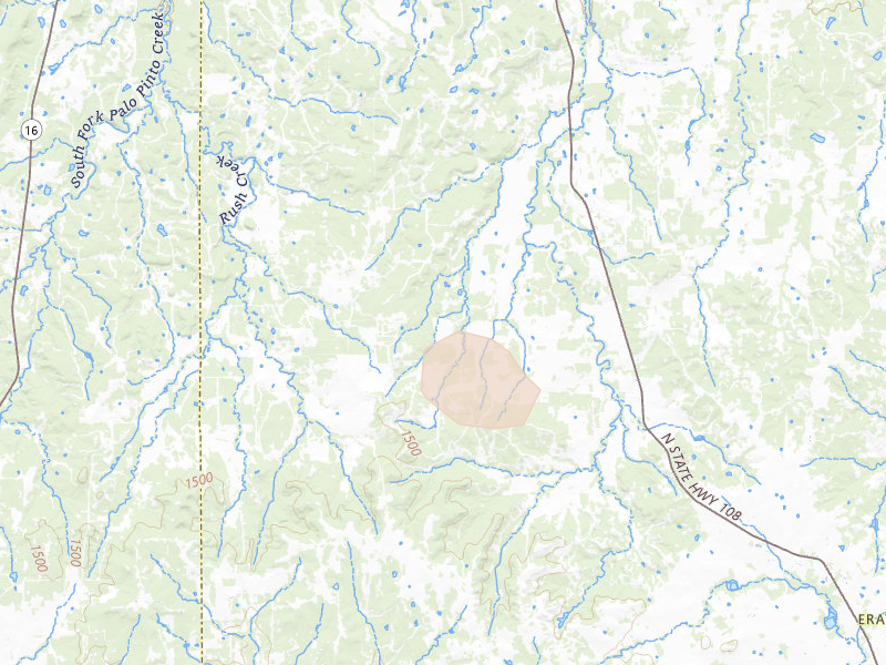 Radar-estimated hail-size map of the storm over Mingus, TX on May 28, 2026