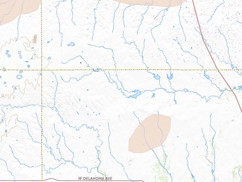 Radar-estimated hail-size map of the storm over Mobeetie, TX