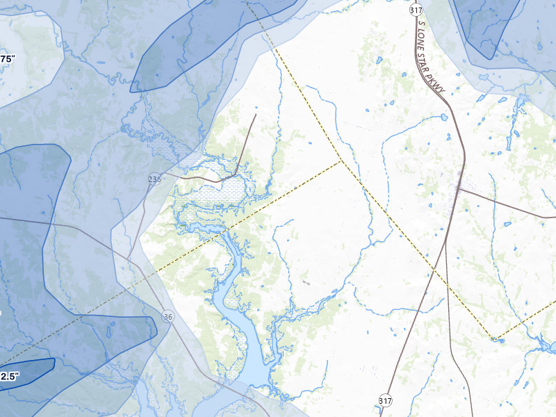 NEXRAD radar-signature map of the hail storm over Moody, TX on May 10, 2026