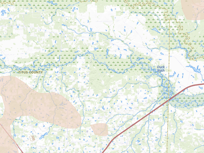 Radar-estimated hail-size map of the storm over Mount Pleasant, TX on Jun 23, 2026