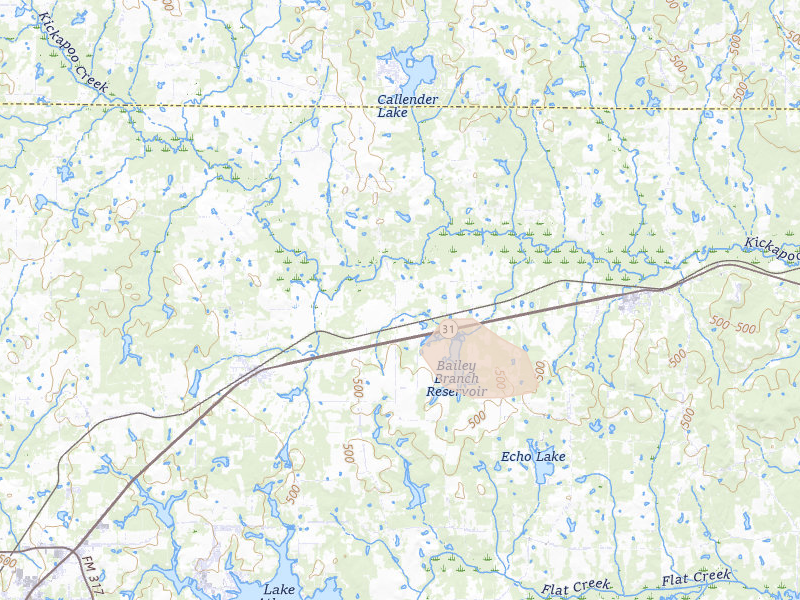 Radar-estimated hail-size map of the storm over Murchison, TX on Apr 29, 2026