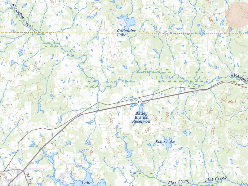 Radar-estimated hail-size map of the storm over Murchison, TX on Jul 7, 2026